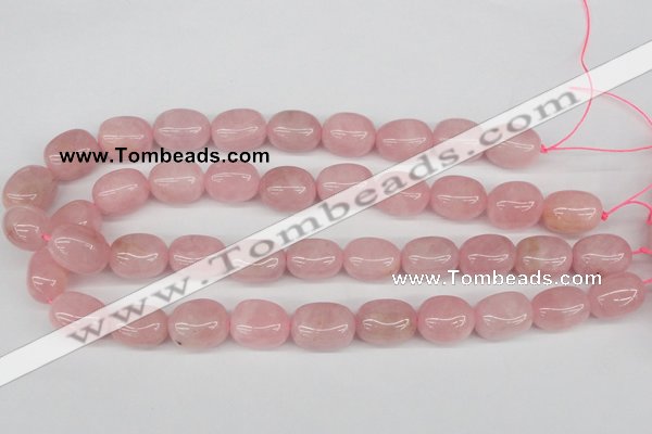 CNG22 15.5 inches 12*17mm nuggets rose quartz gemstone beads