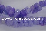 CNG2202 15.5 inches 8*10mm - 10*12mm nuggets plated druzy quartz beads