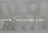 CNG2207 15.5 inches 10*14mm - 13*18mm nuggets plated druzy quartz beads