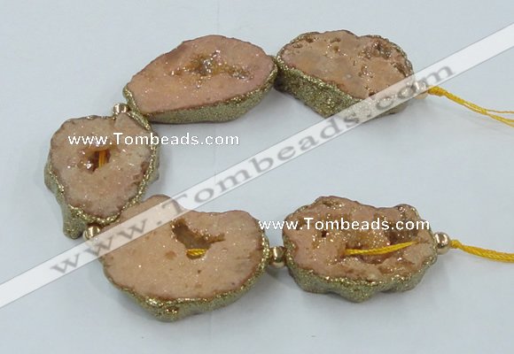 CNG2311 7.5 inches 25*35mm - 35*40mm freeform druzy agate beads