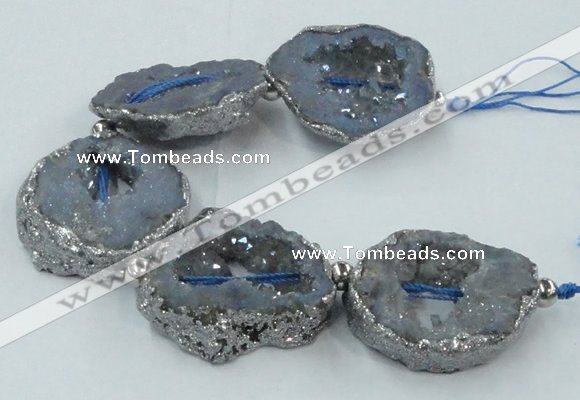 CNG2320 7.5 inches 25*35mm - 35*40mm freeform druzy agate beads