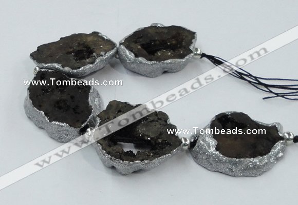 CNG2321 7.5 inches 25*35mm - 35*40mm freeform druzy agate beads