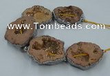 CNG2326 7.5 inches 35*40mm - 45*50mm freeform druzy agate beads