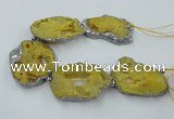 CNG2328 7.5 inches 35*40mm - 45*50mm freeform druzy agate beads