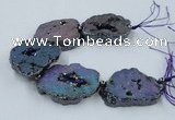 CNG2331 7.5 inches 35*40mm - 45*50mm freeform druzy agate beads