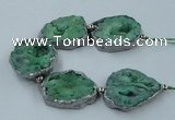 CNG2334 7.5 inches 35*40mm - 45*50mm freeform druzy agate beads