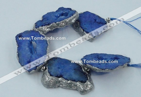 CNG2335 7.5 inches 35*40mm - 45*50mm freeform druzy agate beads