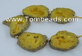 CNG2338 7.5 inches 40*50mm - 55*60mm freeform druzy agate beads