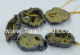 CNG2345 7.5 inches 25*35mm - 35*40mm freeform druzy agate beads