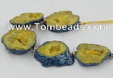 CNG2350 7.5 inches 25*35mm - 35*40mm freeform druzy agate beads