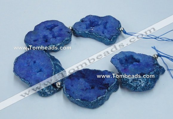 CNG2361 7.5 inches 40*50mm - 55*60mm freeform druzy agate beads