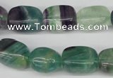 CNG24 15.5 inches 12*17mm nuggets fluorite gemstone beads