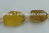 CNG240 10*15mm - 20*22mm faceted nuggets citrine gemstone beads