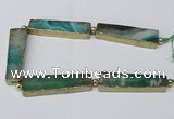CNG2422 8 inches 15*55mm trapezoid agate gemstone beads wholesale