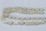 CNG2430 15.5 inches 11*14mm - 14*20mm tube druzy quartz beads