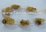 CNG2436 15.5 inches 20*25mm - 30*35mm nuggets druzy citrine beads