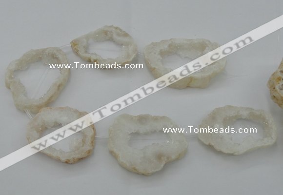 CNG2440 15.5 inches 45*50mm - 55*65mm freeform druzy agate beads