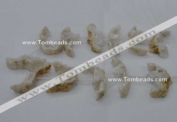 CNG2442 15.5 inches 10*20mm - 25*55mm freeform druzy agate beads