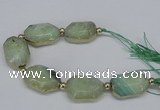 CNG2453 7.5 inches 20*25mm - 25*35mm faceted freeform agate beads