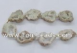 CNG2490 15.5 inches 30*40mm - 40*50mm freeform plated druzy agate beads