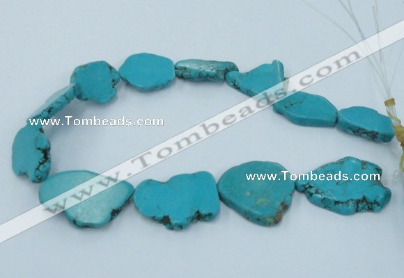 CNG2516 15.5 inches 25*30mm - 35*40mm freeform turquoise beads