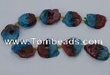 CNG2552 15.5 inches 30*40mm - 45*50mm freeform druzy agate beads