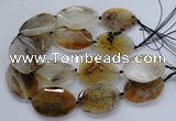 CNG2555 35*50mm - 40*55mm faceted freeform montana agate beads