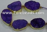CNG2560 7.5 inches 25*35mm - 30*40mm freeform druzy agate beads