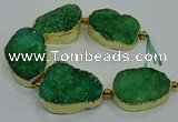 CNG2563 7.5 inches 25*35mm - 30*40mm freeform druzy agate beads