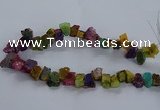 CNG2592 15.5 inches 13*18mm - 15*25mm nuggets plated druzy agate beads