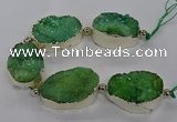 CNG2601 7.5 inches 25*35mm - 30*40mm freeform druzy agate beads