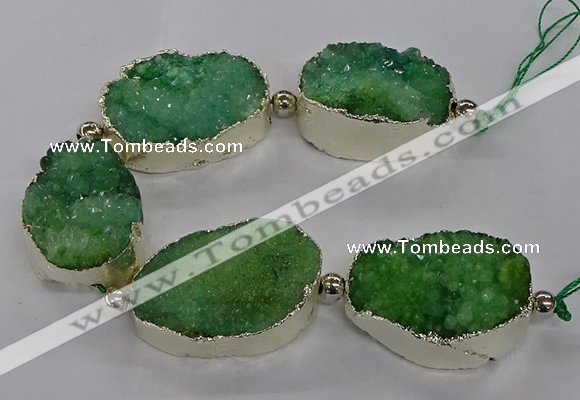 CNG2601 7.5 inches 25*35mm - 30*40mm freeform druzy agate beads