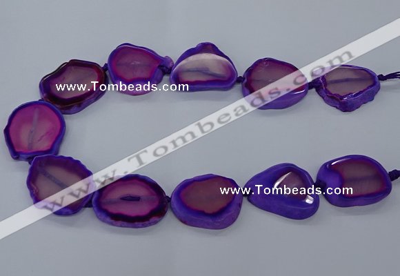 CNG2609 15.5 inches 30*35mm - 40*45mm freeform agate beads