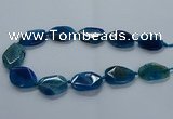 CNG2639 15.5 inches 22*30mm - 25*35mm freeform agate beads