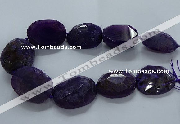 CNG2648 15.5 inches 30*38mm - 40*50mm freeform agate beads