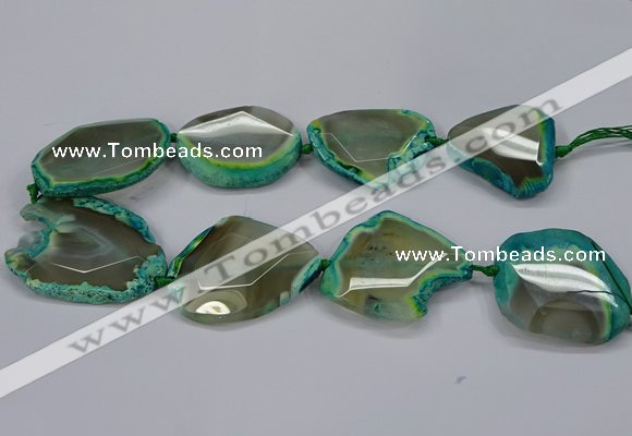 CNG2667 15.5 inches 30*40mm - 40*55mm freeform agate beads