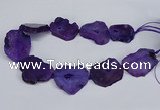 CNG2673 15.5 inches 30*40mm - 40*50mm freeform druzy agate beads