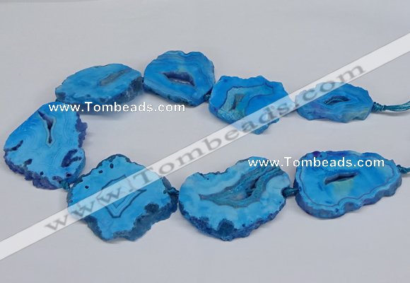 CNG2678 15.5 inches 30*40mm - 40*50mm freeform druzy agate beads