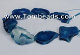 CNG2680 15.5 inches 30*40mm - 40*50mm freeform druzy agate beads