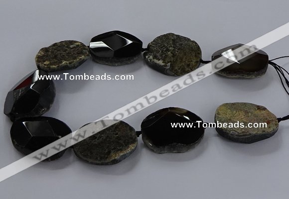 CNG2686 15.5 inches 28*40mm - 30*42mm freeform agate beads