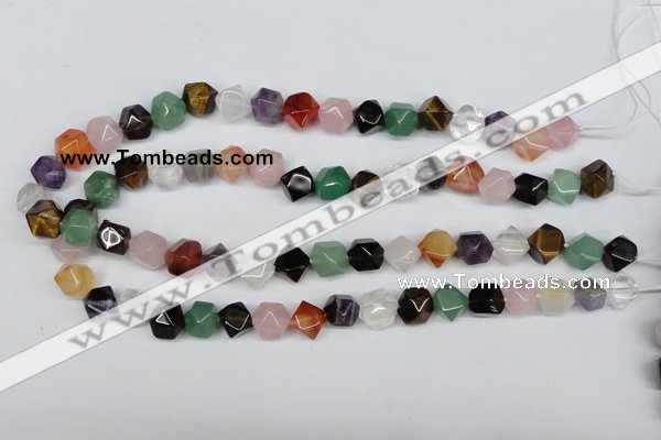 CNG27 15.5 inches 12*12mm faceted nuggets mixed gemstone beads