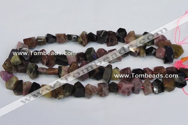 CNG2704 15.5 inches 10*14mm - 13*18mm faceted nuggets tourmaline beads