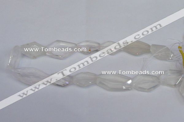 CNG2710 15.5 inches 18*25mm - 25*35mm freeform white crystal beads