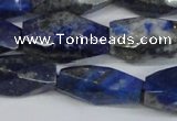 CNG2714 15.5 inches 12*25mm - 14*30mm faceted nuggets lapis lazuli beads