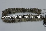 CNG2717 10*14mm - 13*18mm faceted nuggets black rutilated quartz beads