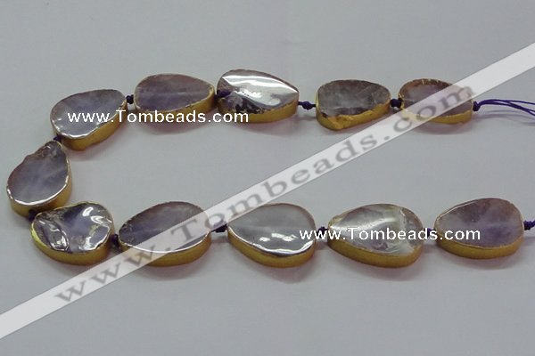 CNG2723 15.5 inches 18*28mm - 20*30mm freeform amethyst beads