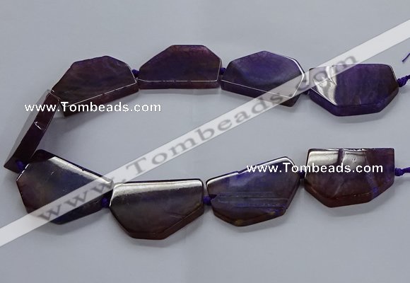 CNG2741 15.5 inches 28*40mm - 30*45mm freeform agate beads