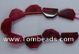 CNG2742 15.5 inches 28*40mm - 30*45mm freeform agate beads