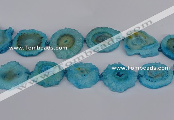 CNG2765 15.5 inches 30*40mm - 45*50mm freeform druzy agate beads