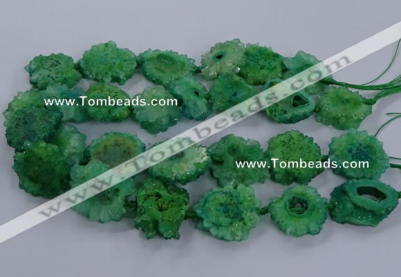 CNG2767 15.5 inches 30*40mm - 45*50mm freeform druzy agate beads